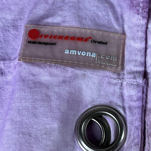 Crushed Muslin Background Purple Mist 15 x 18' by Amvona 100% cotton Grommets - Picture 2 of 7